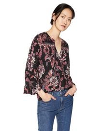 Lucky Brand Floral Border Top at Amazon